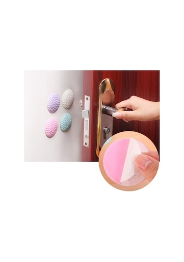 Çok Amaçlı Silikon Kapı Duvar Koruyucu Tampon - 4lü Paket Çok Renkli