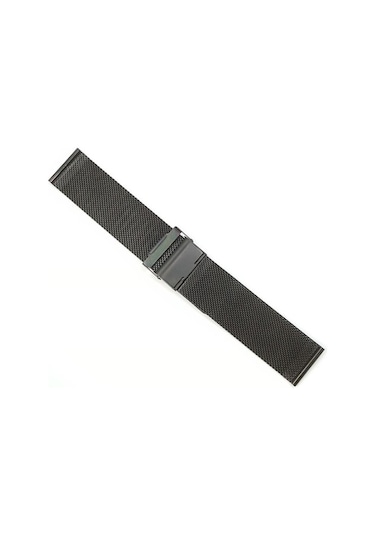 Hasır Kol Saat Kordonu Siyah Çelik Çift Kilit 24 Mm Ø1,90 Mm