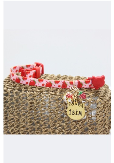 Caramelos Güvenlik Kilitli Kedi Tasması İsimli Kedi Tasması Clk-k