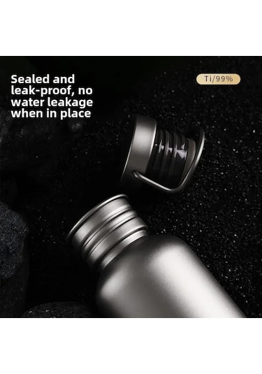 Konesam Titanyum Spor Su Bardağı 500ml - Hafif Tasarım, Dış Mekan Bisiklet Turu Kamp İçin, Kumaş Kılıfıyla, Motosiklet Tutucuya Uyumlu Diğer