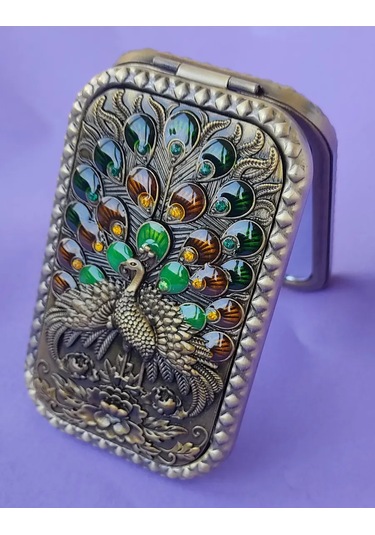 Pavlin Katlanabilir Cep Aynası 396015530 Antik Bronz