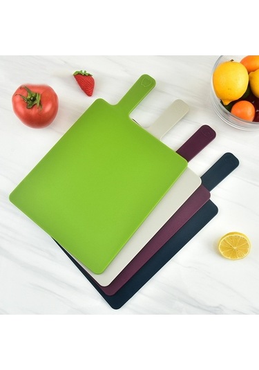 Dancemonkey Çok Fonksiyonlu Sınıflandırılmış Plastik Kesme Tahtası 4 Adet, Mutfak Zirvesi Çok Renkli