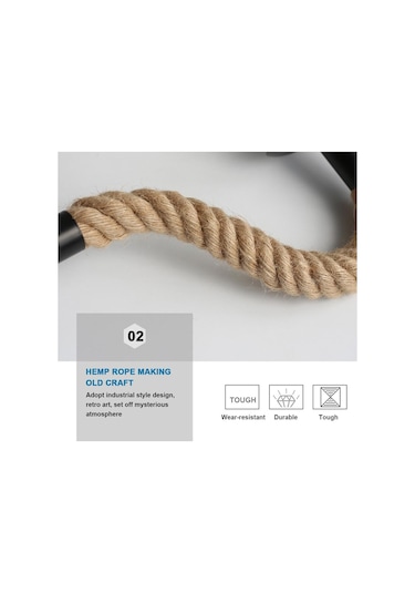 Retro Kenevir Halat Endüstriyel Loft Duvar Lambası Eski Dekor Duvar Aydınlatma Armatürleri Oturma Odası İçin Kapalı Aplikler Aydınlatma Dekoratif Siyah