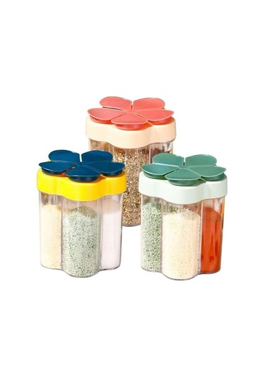 Pazly Gri Beşi Bir Arada Mutfak Baharat Kutusu, Tuz Tankı, Ev Baharat Tankı, Mutfak Malzemeleri Gri Gri