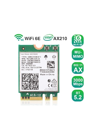 Ax210ngw Ax210 Wi-fi Kartı Wifi 2400mbps