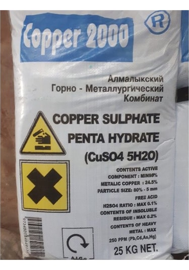 Göz Taşı 25.00 Kg Bakır Sülfat Pentahidrat