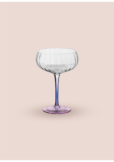The Mia Ayaklı Cam Dondurma Kasesi Mavi Pembe 280 Ml