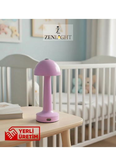 Zenlight Mantar Masa Lambası Pembe