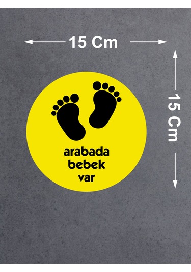 Arabada Bebek Var Sticker - Araba Oto Motosiklet Karavan Sticker - 00001 15x15 Cm