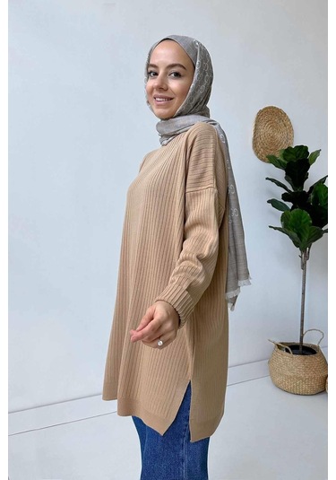 Anje Triko Tunik - Camel Camel