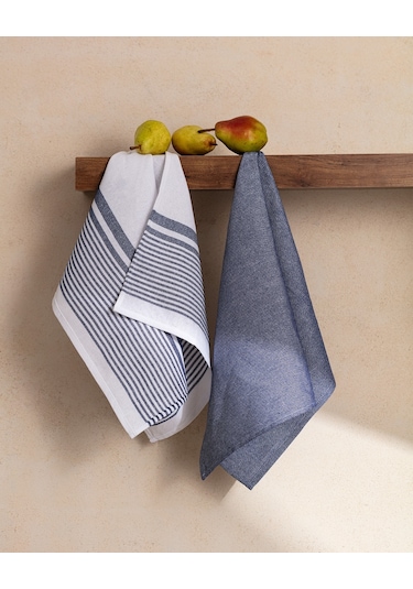 Madame Coco Andre 2'li Kurulama Bezi Hvlu0000000144 40 x 60 CM  Beyaz - Lacivert