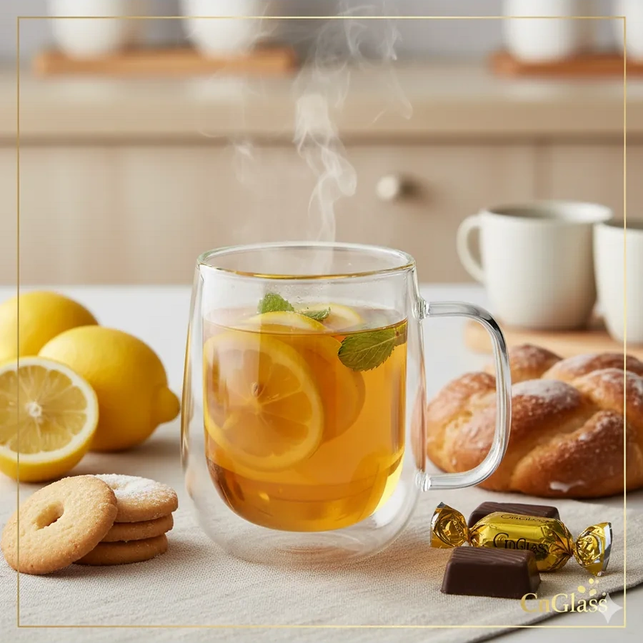 Cnglass Kahve Kapuçino Ve Latte İçin Çift Camlı Bardak 355 Ml 8781915 Beyaz