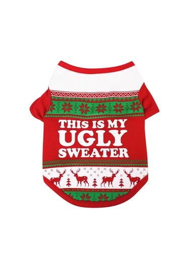 Xindoker Noel Temalı Köpek Tişörtü - Evcil Hayvanlar İçin Şık Ve Rahat Giyim Seçeneği Çok Renkli