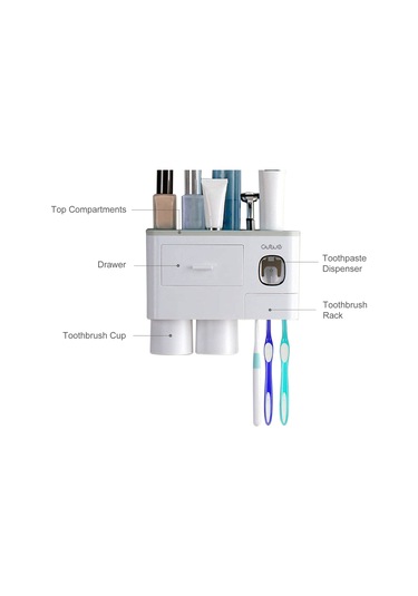 Geeksen Mıknatıslı Diş Fırçası Askısı İle Diş Macunu Dispanseri - Duvara Monte Banyo Organizasyonu Diş Fırçası Kabı Ve Saklama Ünitesi Diğer Geeksen Mıknatıslı Diş Fırçası Askısı İle Diş Macunu Dispanseri - Duvara Monte Banyo Organizasyonu Diş Fırçası Kabı Ve Saklama Ünitesi Diğer