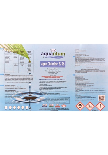 Aquantum 50 Kg Klor Chlor 56 Granül %56 Aktif Klor