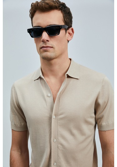 Lufian Hector Erkek Modal Karışımlı Kazak Bej Bej 111090132100550 Bej