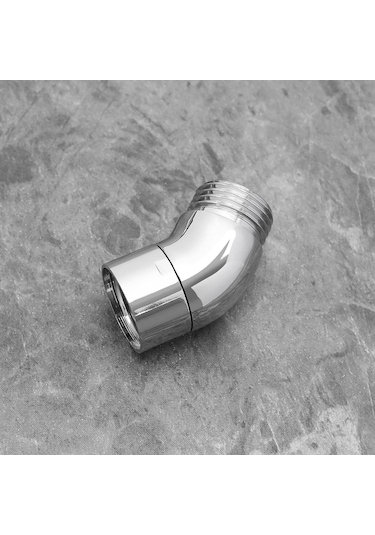 135 Derece Duş Kolu Dirsek Adaptörü, Kulplu Duş Başlığı Dirsek Adaptörü, Krom