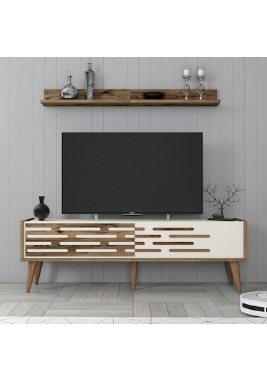Variant Valensiya 140cm Tv Ünitesi - Ceviz / Krem