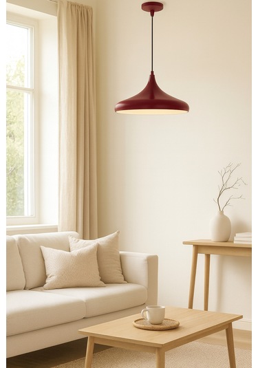 Modern Tasarım Bordo Sarkıt Avize Salon, Mutfak Ve Ofis İçin Dekoratif Butik Lamba Aydınlatma Bordo