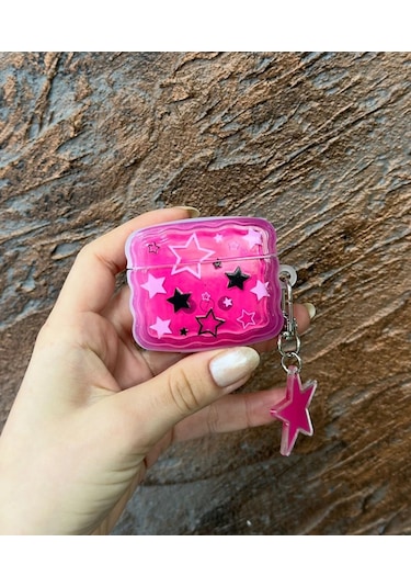 Apple Airpods Pro 2. Nesil Sevimli Karışık Figürlü Silikon Kılıf Açık Pembe