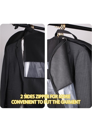 Moveevo Erkek Seyahat Elbise Çantası 43 İnç, Askılı Dikişli, Çift Yönlü Kapatma, 3 Büyük Mesh Çanta,防尘 Giyim Taşıma Çantası Çok Renkli
