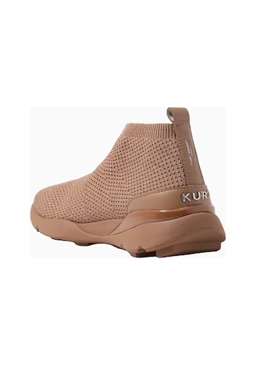 Kurt Geiger Knitted Runner Lüks Tasarım Kadın Sneaker Kahverengi
