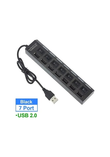 Conventions1 Anahtarı Uzatma Hub 7-port Usb2.0 Hub Bilgisayar
