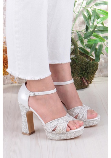 Fort 2282 Jena Platform Taban Yüksek Topuklu Özel Tasarım Kadın Ayakkabı