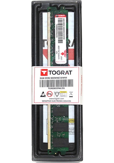 Tograt TGR800D2N6/2G 2 GB DDR2 800 MHz CL6 AMD ve Intel İşlemcilerle Uyumlu Ram