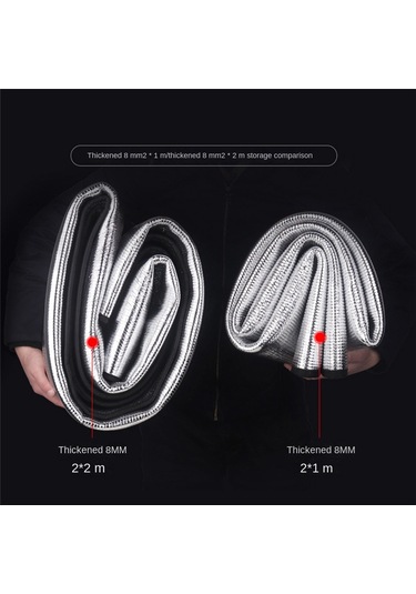 Su Geçirmez Kamp Matı 8mm Piknik Battaniyesi Uyku Matı, 200 X 200cm Gümüş