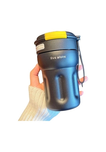 Kızlar Için Pipetli Ve Büzgülü, Kullanışlı, Taşınabilir, Yalıtımlı Bardak Dmıbhe Beyaz - Siyah