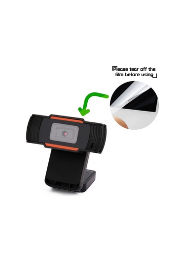 Ranyeek Otomatik Odaklı 720p Hd Usb Web Kamerası, Mikrofonlu, 30 Derece Dönebilen, Bilgisayar/laptop Uyumlu, Turuncu