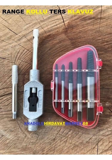 Range Kollu 5 Parça Ters Kilavuz Seti Pafta Klavuz Takimi