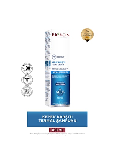 Bioxcin Aqua Thermal Kepek Karşıtı Şampuan 300ml Tüm Saç Tipleri - Kepek Kaşıntı Pullanma Karşıtı