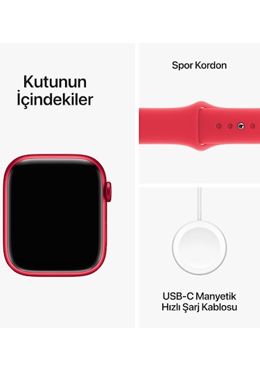 Apple Watch Series 9 GPS + Cellular 45 MM Alüminyum Kasa M/L Akıllı Saat (Apple Türkiye Garantili)