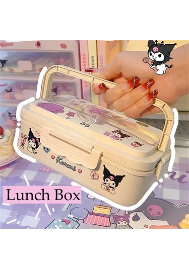 Hangfox Eko-friendly Buğday Samanı Yemek Kutusu 800ml, Mikrodalga Uyumlu, Cep Telefonu Tutucu Kapağı, Çanta Dostu, Rehberlik Ve Beste İle Tam Set Bej