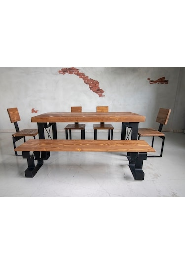 Deryawood Bank Masif Ağaç Ahşap Bank