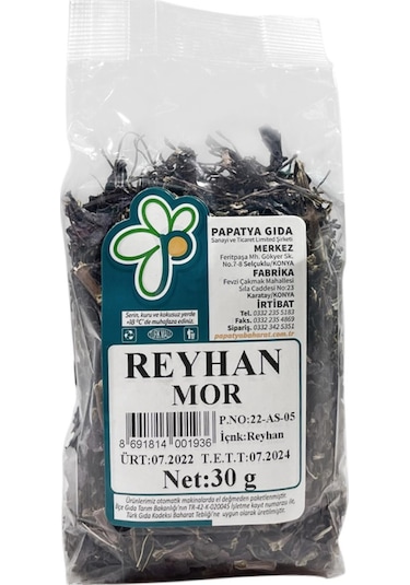 Papatya Gıda Mor Reyhan 30 G