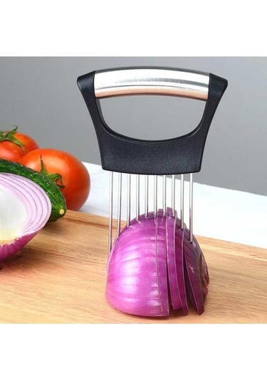 Dancemonkey Cbtx Çelik Soğan Çatalı Tutucu Pimi, Mutfak Sebze Dilimleme Yardımı Beyaz