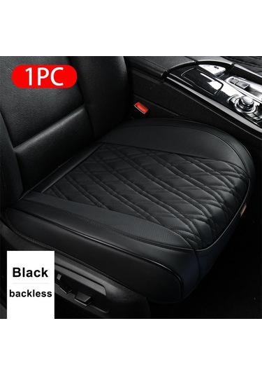 Siyah Seametal Tam Sarılmış Araba Ön Koltuk Kılıfı Premium Pu Deri Araç Koltuk Minderi Nefes Alabilir Anti Scratch Sandalye Koruyucu Mat Type B