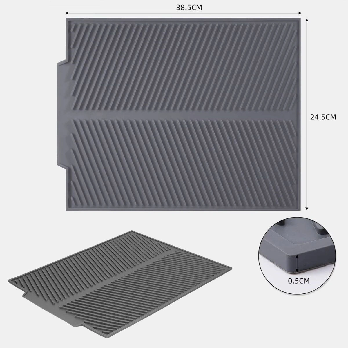 Dumles Büyük Bulaşık Kurutma Matı,silikon Bulaşık Kurutma Matı Çok Amaçlı Tezgah Üstü Mat Çok Renkli