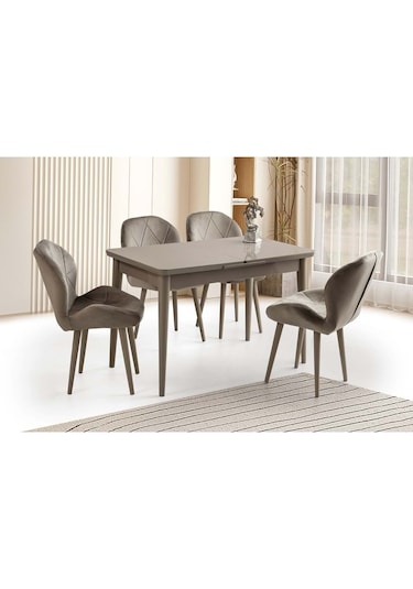 Cappicino Mobilgen 120+30 Kelebek Tekno Kenar Hg Açılabilir Masa Cappuccino