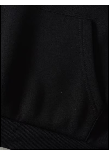Nevermind Unisex Sevgili Çift Kombini Oversize Sırt Baskılı Grafik Hoodie Siyah