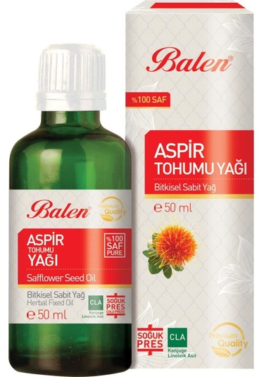 Balen Aspir Tohumu Yağı Soğuk Pres Aromatik Yağ 50 ML