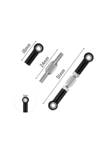 Pazly Wpl Uyumlu Servo Rc Mn-d90 Mn-99 Mn-91 Jjrc İçin Geeroyoo Fj-45 Çubuğu Bağlantı Araçları Alüminyum - Gz