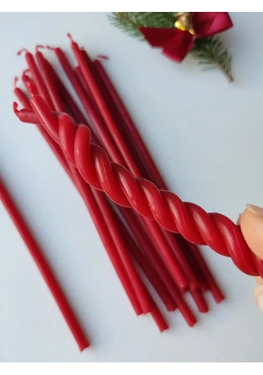 Svecnaa Amelico Balmumu Doğal Balmumu Mumlar 20 Adet 398414840 Kirmızı