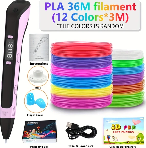 Willowhaven Pembe 12 Renk 3d Yazıcı Kalem Seti Yaratıcılık Ve Stem Öğrenme si