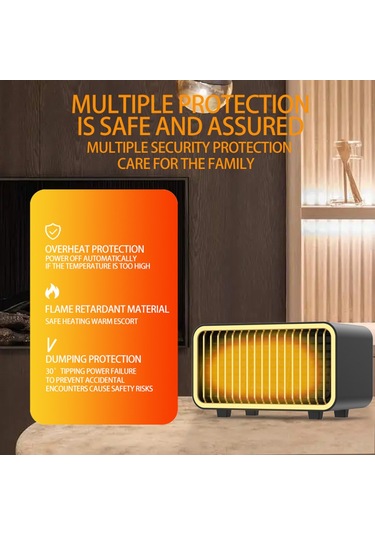 Xiyyadms 800w Ptc Seramik Taşınabilir Isıtıcı, Hızlı Isınma Ve Düşük Gürültü İle Ofis/yatak Odası İçin