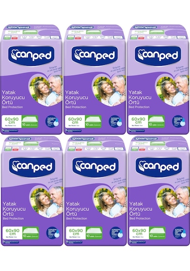 Canped Hasta Yatak Koruyucu Örtü 6 x 10'lu 60 x 90 CM