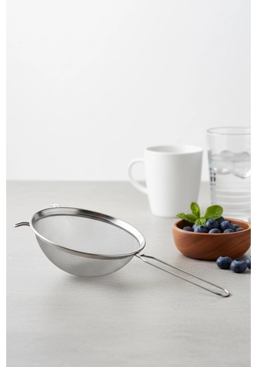 Paslanmaz Çelik Saplı Derin Süzgeç 25 Cm Metalik Gri Çok Renkli